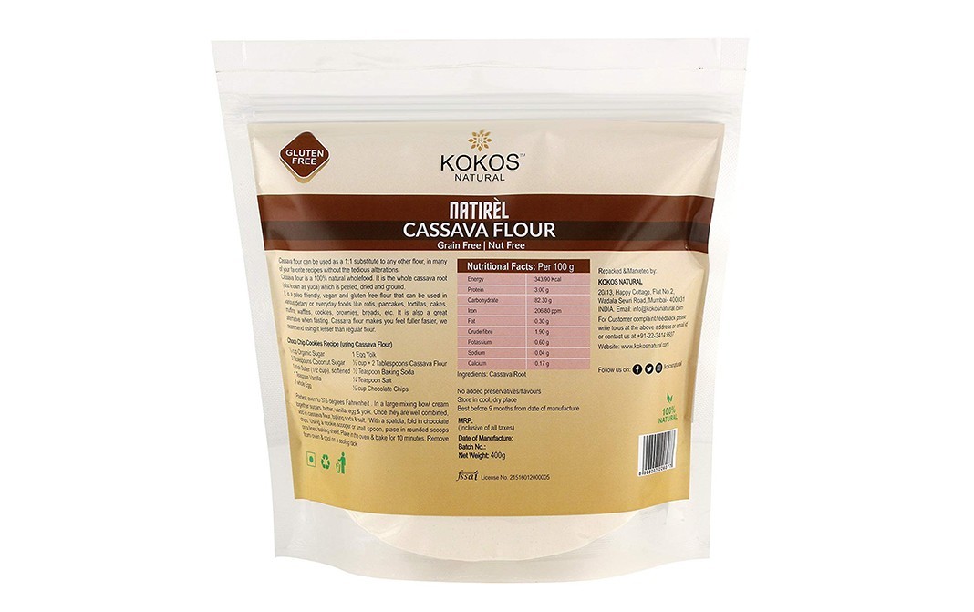 Kokos Natural Cassava Flour Gluten Free   Pack  400 grams